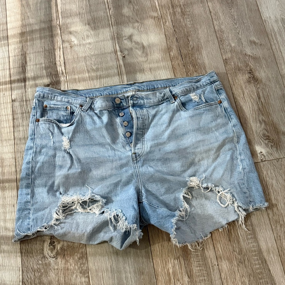 Distressed Levis Denim Women's Shorts